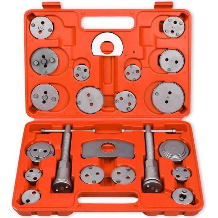 Kit de remise à zéro des pistons de frein (22 pièces) Outil de réglage des pistons de frein de voiture Outil universel de réglage