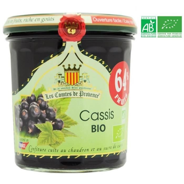 LES COMPTES DE PROVENCE Confiture de Cassis Bio - 350g