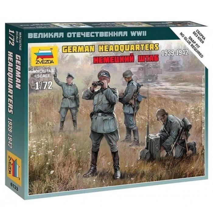 Figurines militaires : Etat-Major Allemand aille Unique Coloris Unique