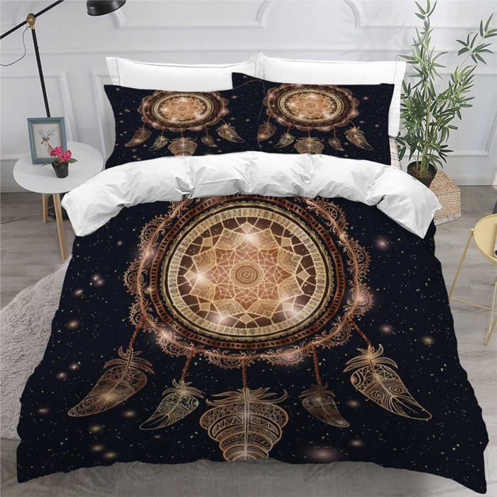 Parure De Lit 3 Pièces Pour 2 Personnes 3D Housse De Couette En Hypoallergique 220x240cm Serie Du Reveillon De Noel X566