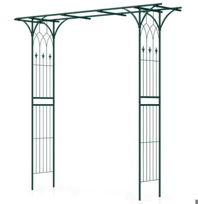 Arche De Jardin En Acier 230x40cm - Structure Treillis Pour Plantes Grimpantes - Résistante Aux Intempéries - Décoration Extérieure - 5