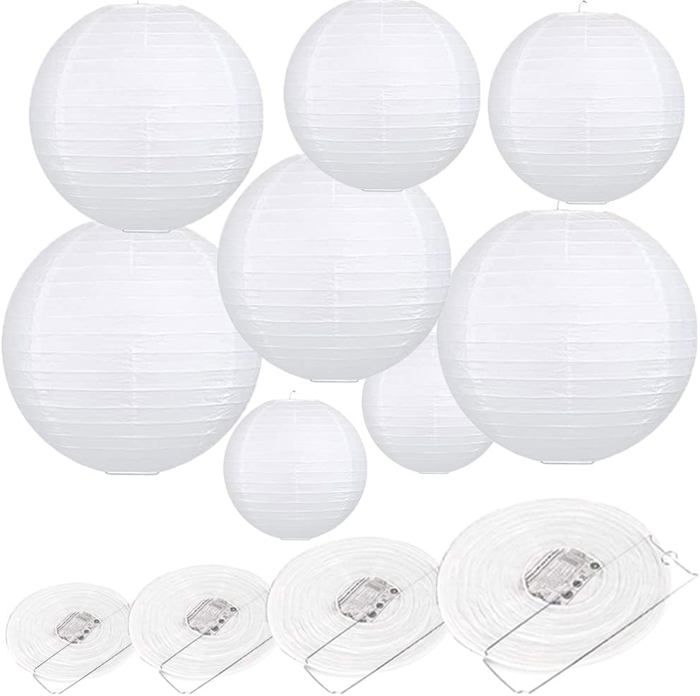 Starnearby 10PCS Lanterne en Papier Bleu Ronde 10 CM, Boule Suspension, Lampions Colorés pour Mariage, Anniversaire, Fête Starnearby 10PCS Lanterne en Papier Bleu Ronde 10 CM, Boule Suspension, Lampions Colorés pour Mariage, Anniversaire, Fête