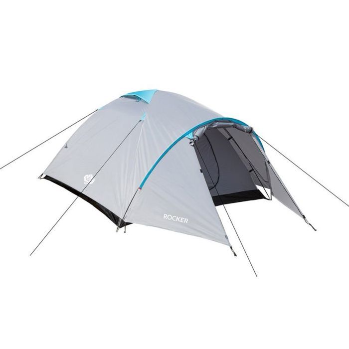 Tente de camping - NILS CAMP - ROCKER NC6013 - 3 places - Gris - Montage manuel