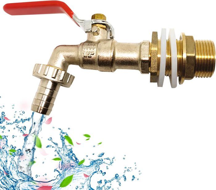 Raccord Et Robinet De Sortie Pour Cuve IBC 1000L - Filetage S60x6 Et 3/4" - Kit De Récupération D'eau De Pluie