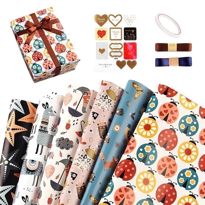 Papier Cadeau De Noël Pour Emballage Cadeau : Rouleau De