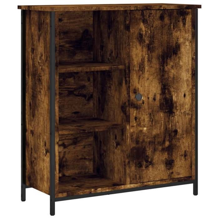 Buffet - Bois dingénierie - 70 x 30 x 80 cm - Chêne fumé - Meuble de rangement - Style classique Buffet - Bois dingénierie - 70 x 30 x 80 cm - Chêne fumé - Meuble de rangement - Style classique
