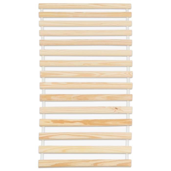 Sommier 70x140 cm en bois massif avec 11 lattes sans cadre pour lit enfant 1 place
