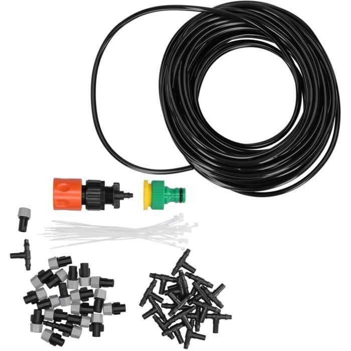 Kit de Brumisation dIrrigation Jardin Tuyau de 20 m pour Systme de Refroidissement