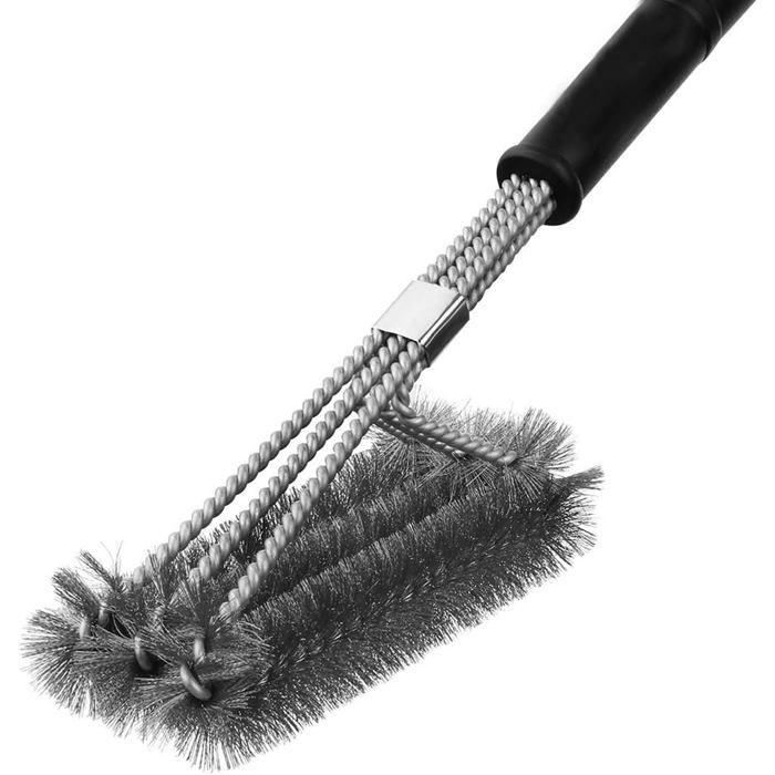Brosse De Nettoyage Pour Barbecue à 360° - Poils Acier Inoxydable, Manche Longue Antidérapante, Pour Tous Grills - 5