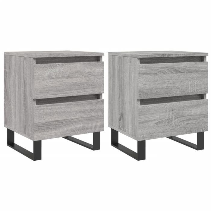 JILLS - Ensemble de 2 armoires de chevet Tables de chevet Lot de 2 - sonoma gris 40x35x50cm - Bois ingénierie OCT20724714