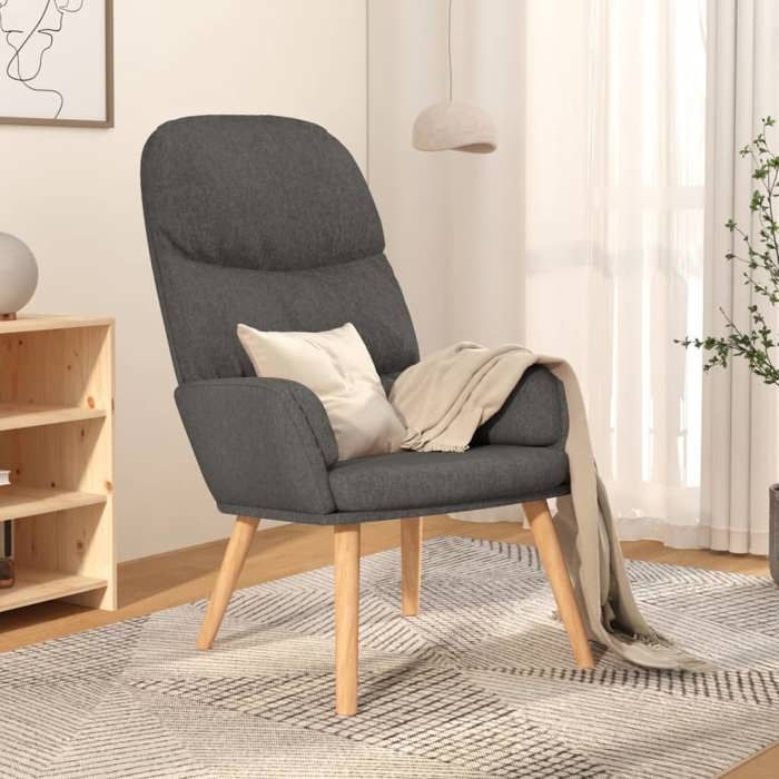 Fauteuil Relax Black Month Canapé-chaise/Fauteuil de relaxation Gris clair Tissu - 70x77x98cm EU25_2786822