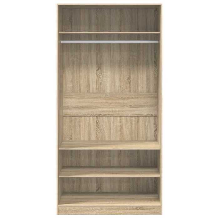 Meuble vêtements Brun - LEMON® Garde-robe - grand stockage - Armoire penderie - Chêne sonoma - 100x50x200cm - Bois dingénierie 181
