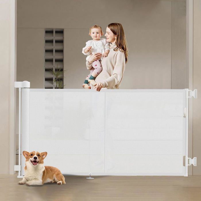 Barrière Sécurité Rétractable 0-200cm - Enfants & Animaux - Escaliers Couloirs Portes