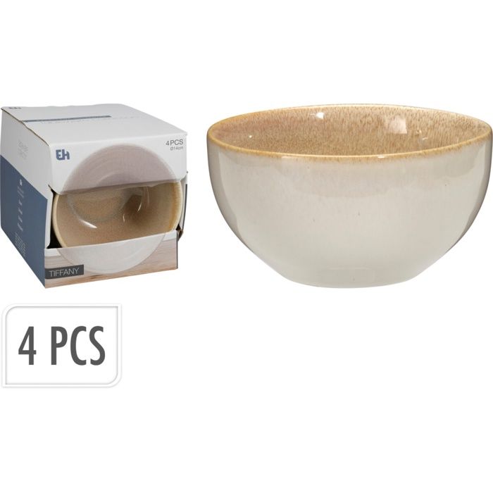 Set de 4 bols 580 ml beige - EXCELLENT HOUSEWARE