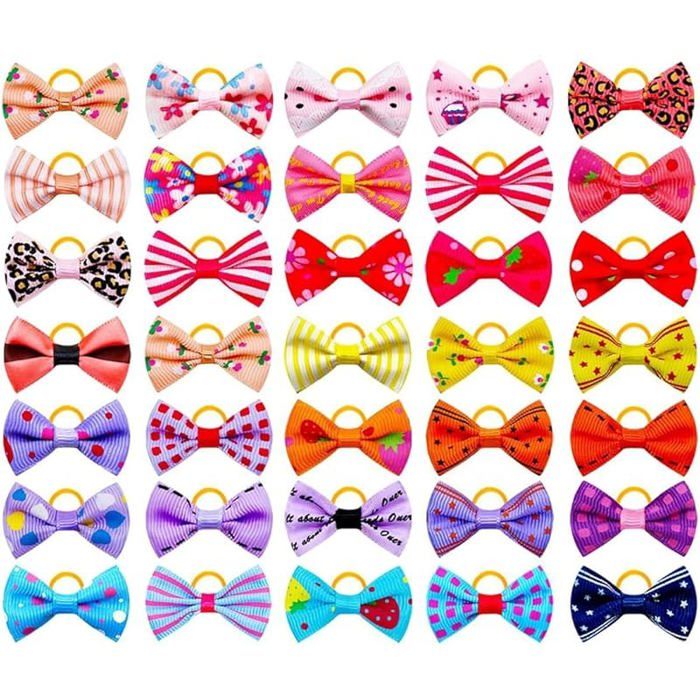 Barrettes pour chiens 35 n uds papillon pour chiensaccessoires de toilettage pour chiensparfaits pour les chiens