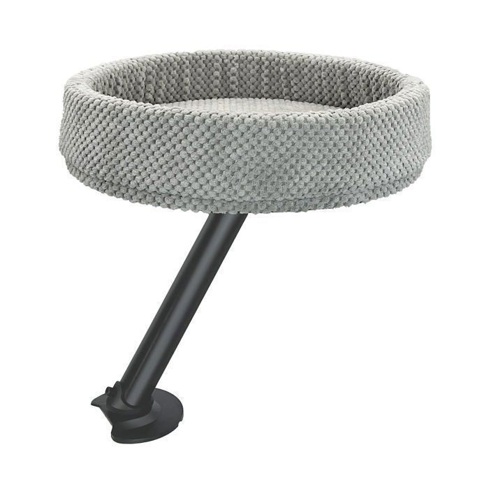 Lit suspendu pour chat - HACHIMI - Modèle Hachimi - Support pivotant - Gain de place - Tissu doux gris
