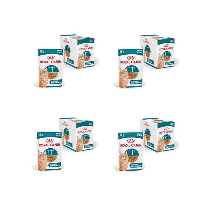 Nourriture humide pour chats senior - ROYAL CANIN - AGEING 11+ Sauce - Pack de 4 - Morceaux en sauce - Complexe HealthyAge7