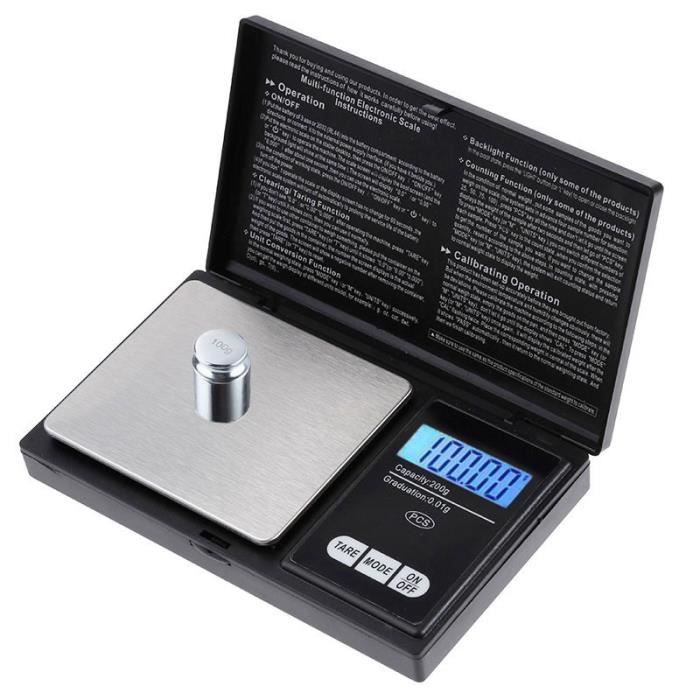 Petite Balance Gramme Precision, 1000G 0.01G 7Unité Affichage Lcd