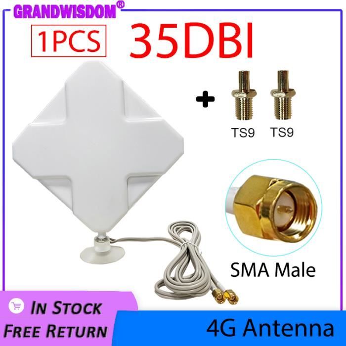 Antenne 4G LTE à Gain élevé 35dBi double câble SMA... – Grandado