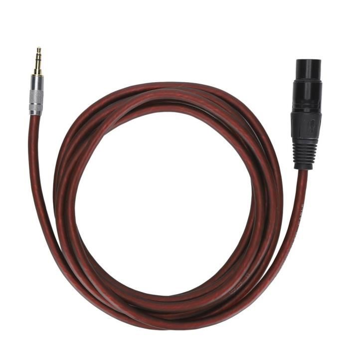 Câble XLR Femelle Vers Jack 3,5 Mm Kmuqshy - 1 Mètre, Pour Micro Caméscope, Appareil Photo, Enregistreur Audio, Connecteur Plaqué Or