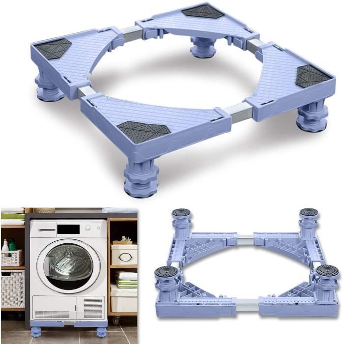 Support élévateur Pour Lave-linge Et Sèche-linge – Cadre En Acier Inoxydable 60x60x20 Cm – Pieds Anti-vibrations