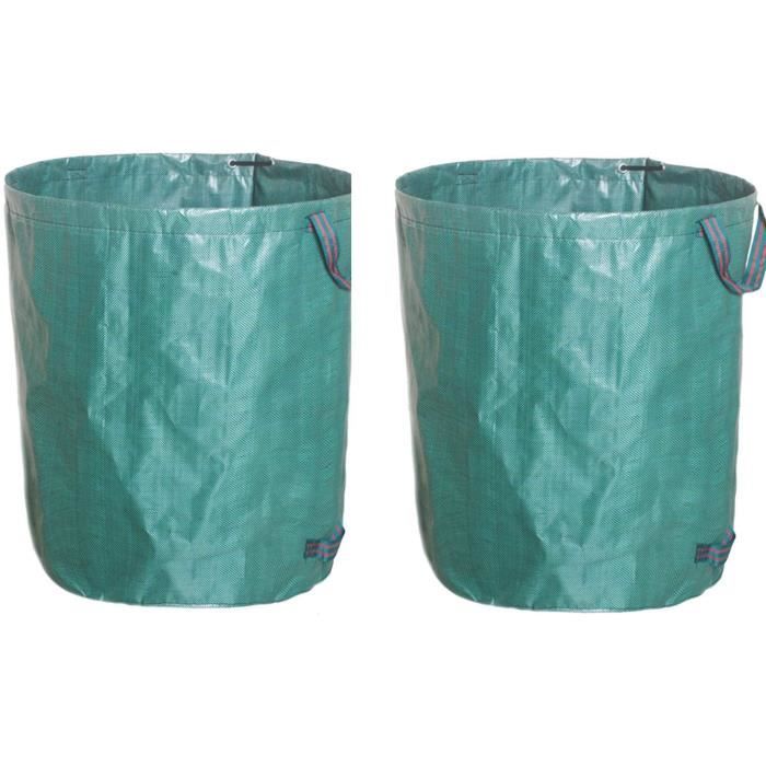 Sacs De Jardin 500L Lot De 2 - Résistants Et Réutilisables | Rangement Déchets Verts