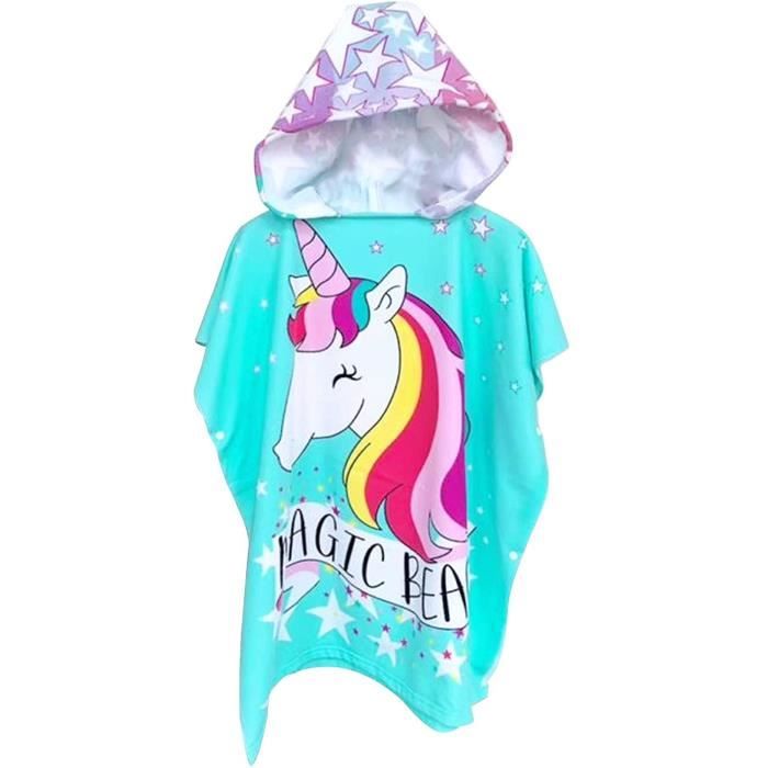 Serviette poncho à capuchon pour enfant (18 mois à 5 ans) : Buffet de