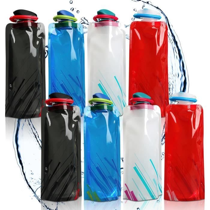 TRIWONDER Gourde Souple Pliable Flasque Running Bouteille d'eau Souple Poche