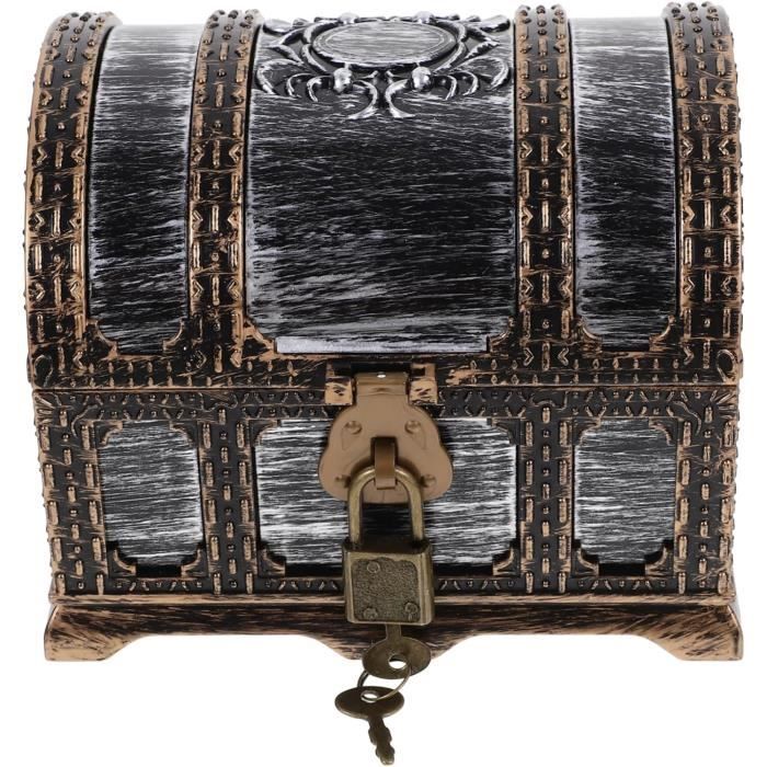 4 Coffrets à Bijoux En Bois Rétro - 8x6x6cm - Pour Ranger Bijoux, Pièces, Souvenirs