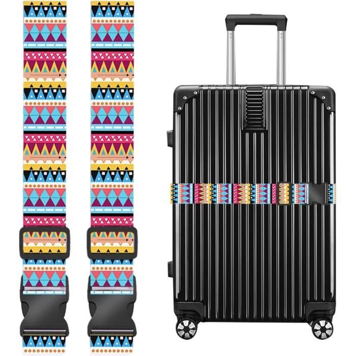 2 Pièces/set Ensemble De Sangles De Bagage, Ceintures Réglables, Sangle