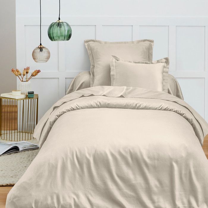 Housse de couette 140 x 200 cm Prémium pour lit 1 place - Prémium Sable Housse de couette 140 x 200 cm Prémium pour lit 1 place - Prémium Sable