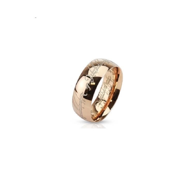 Bague En Acier Rose Au Titane Anti Allergique Le Seigneurs Des