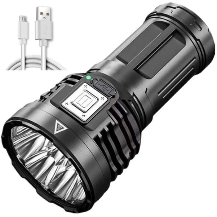 Lampe Torche Puissante Tactique Etanche Fiable Aluminium LED 5 Modes 4000 Lumen 