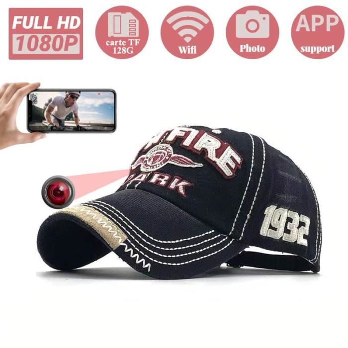 Mini caméra HD Casquette Chapeau WIFI Vision nocturne Sport Pleinair