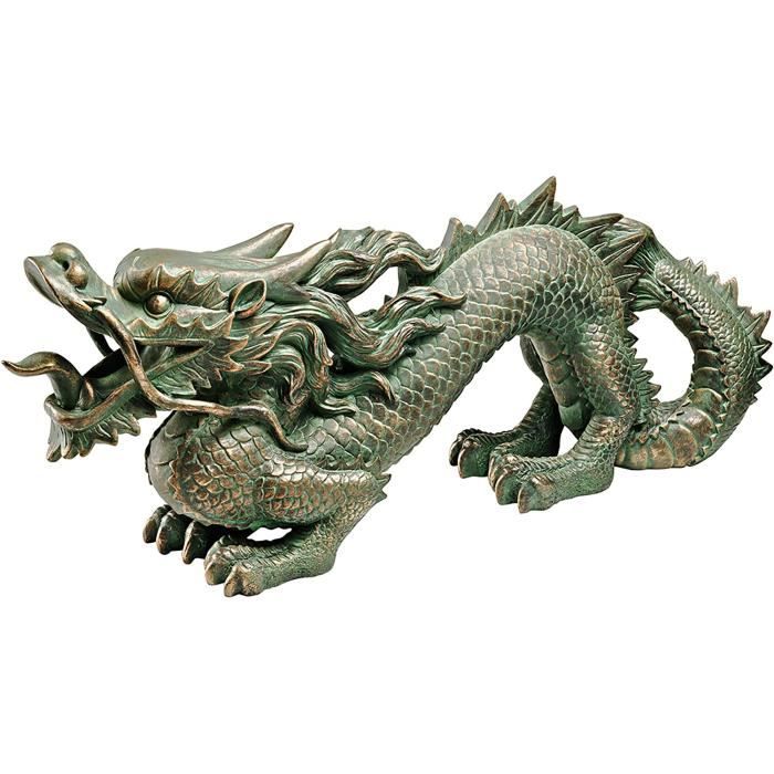 Dragon Chinois en Résine & Jaspe Rouge