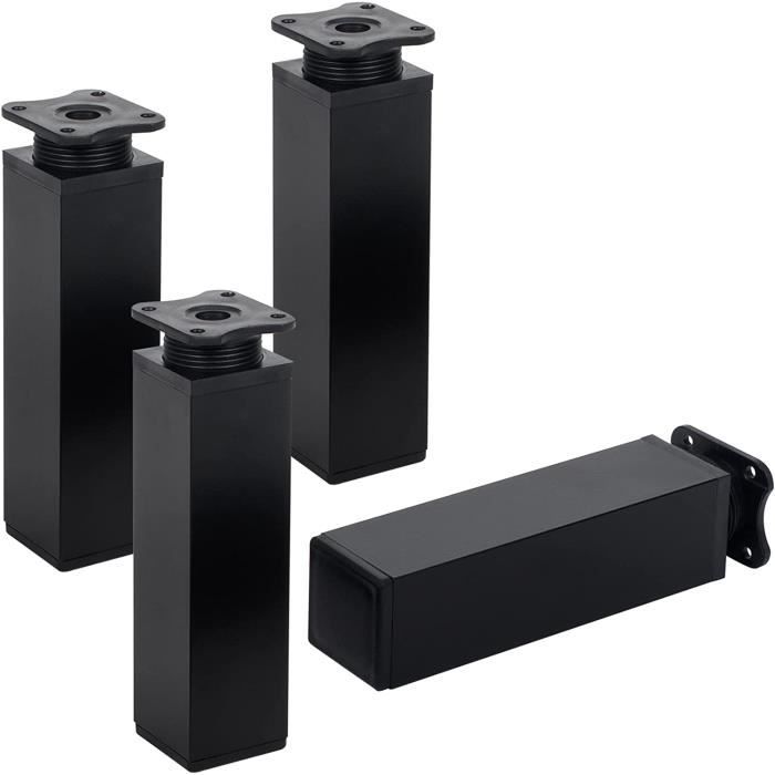 Brollitest Lot de 4 pointes de haut-parleur réglables en hauteur en acier inoxydable HiFi Pieds absorbeurs Pieds de haut-parleur Amortisseur Pied pour platine de basses Amplificateur CD DVD Argenté