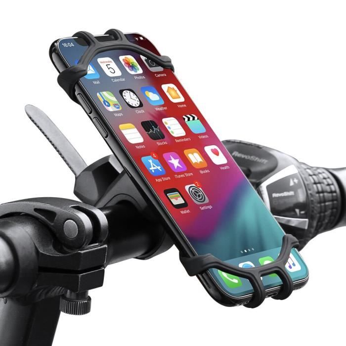 FLOVEME Silicone velo support de telephone universel support de telephone portable velo guidon GPS support pour iPh Black WL4947 Cdiscount Telephonie