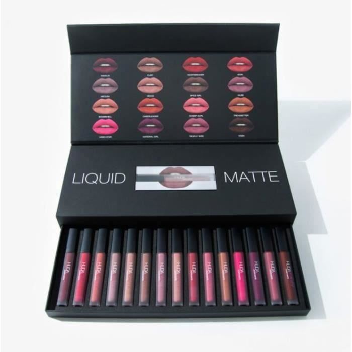 HUDA BEAUTY Coffret de 16 Lipticks Matte - Cdiscount Au quotidien