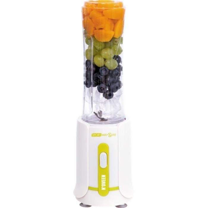 Mixeur - NOVEEN - Mini Blender - 300 W - 2 bouteilles - Couleur Blanc