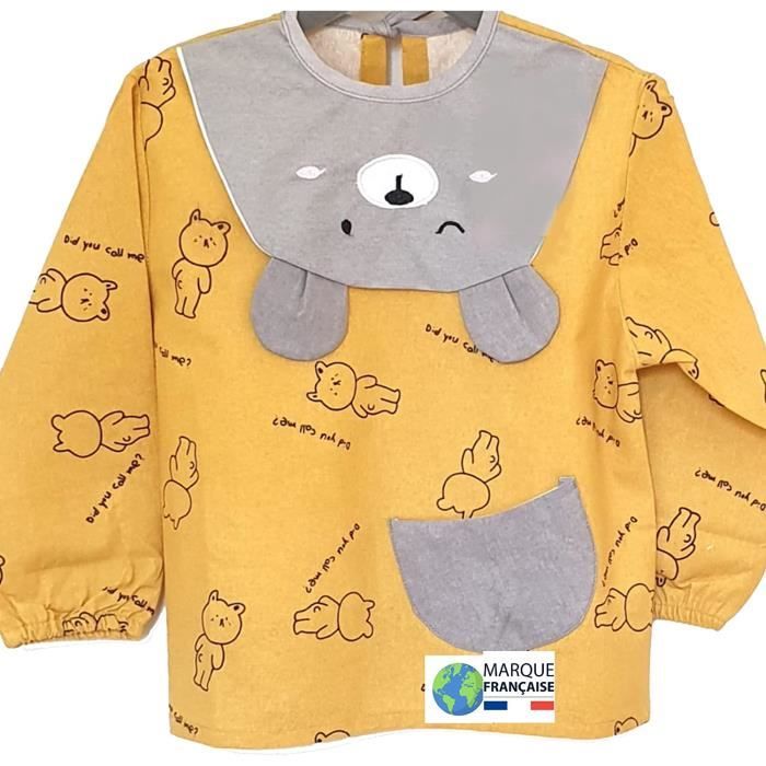 Tablier Bavoir Bebe Enfant Peinturecuisine Manches Longues Bavoirs Integral Bebe Tissu Coton Impermeable Waterproof Etanc 379 Cdiscount Puericulture Eveil Bebe