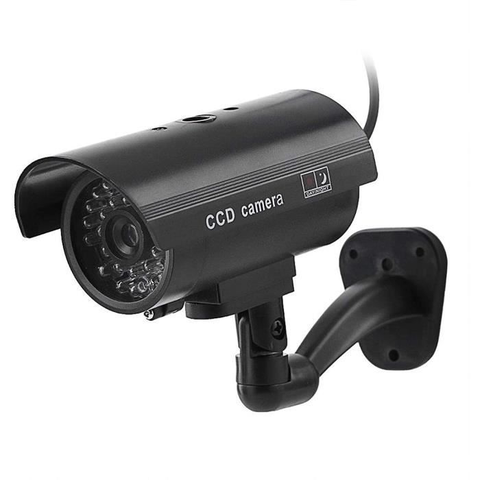Caméra De Surveillance Factice LED Clignotante - Fausse Caméra Dôme Réaliste Étanche Pour Dissuader Les Intrus
