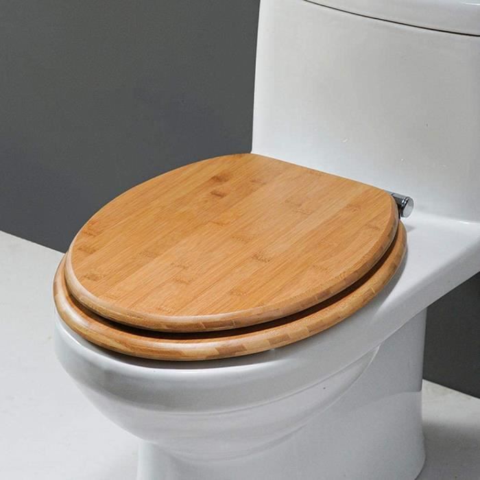 Abattant Wc Bambou Moso si ge de toilette en bois fixation par