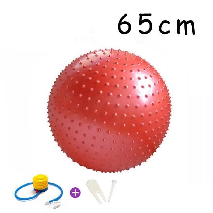 Ballon de gymnastique,Boule de Massage pointue , balle de Yoga avec pompe  hérisson, Fitball Pilates- 65cm Red[D7] - Cdiscount Sport