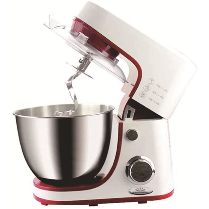 Robot Pâtissier Bomann KM 1395 CB - 1200 W - Multifonction 4 En 1 - Titane