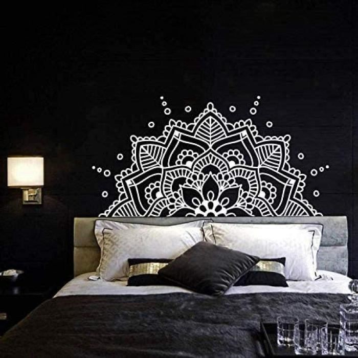 SUPWALS Stickers Muraux Mandala Wall Decal Chambre Lit Tête Ornement