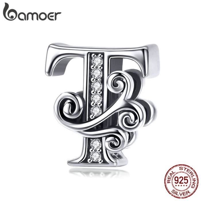charm pandora lettre t charm pandora lettre t