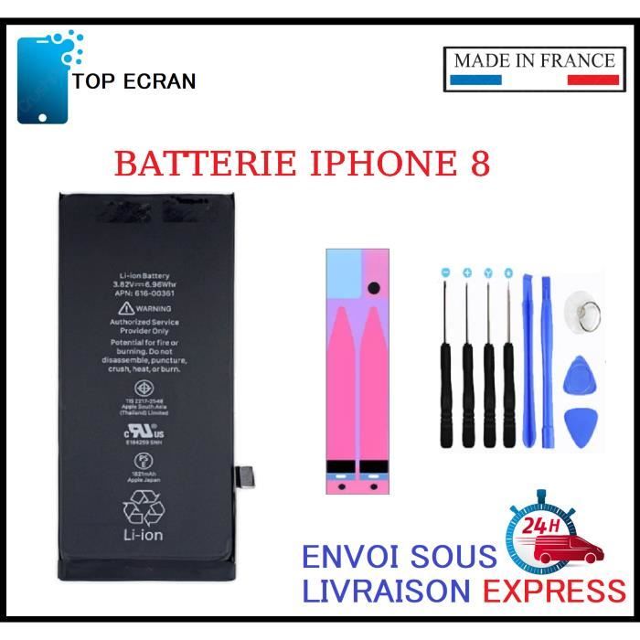 batterie pour Iphone 8 neuf avec kit de reparation et adhesif de fixation