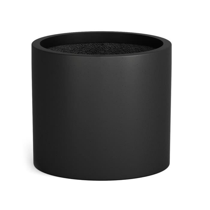 Jardinière - Blumfeldt Gendt - En fibre de pierre - Pour intérieur-extérieur - Résistant aux UV - 20,3 x 18 cm (ØxH) - Noir