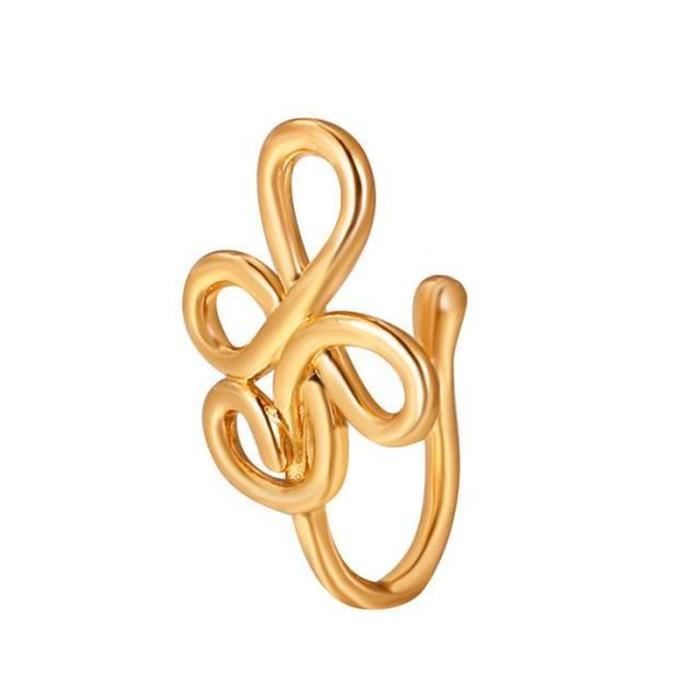 14 Pièces Piercings Nez Or Et Argent - Anneaux, Spirales, Coeurs Et Papillons Acier Inoxydable