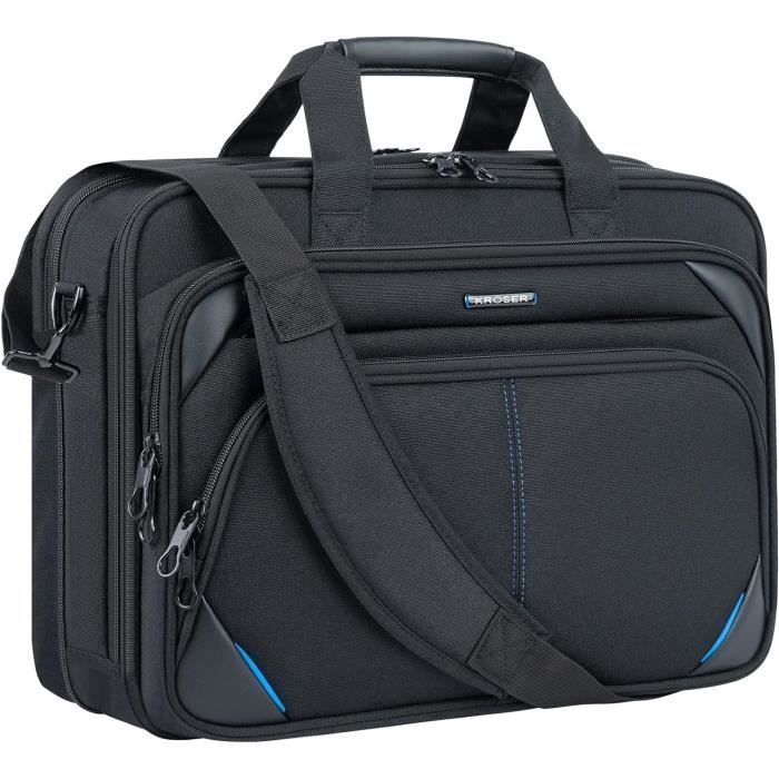 Sacoche Porte Document Ordinateur 15.6" Waytex 71010 - Imperméable Multipoches Noir